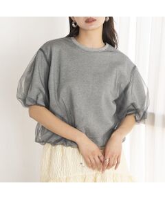 EUCLAID / エウクレイド カットソー | 【雑誌掲載】チュールレイヤードスウェットＴシャツ