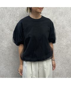 EUCLAID / エウクレイド カットソー | 【雑誌掲載】チュールレイヤードスウェットＴシャツ