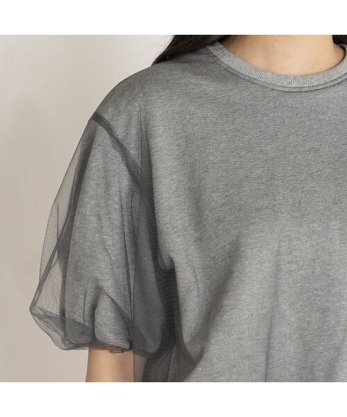 EUCLAID / エウクレイド カットソー | 【雑誌掲載】チュールレイヤードスウェットＴシャツ | 詳細6