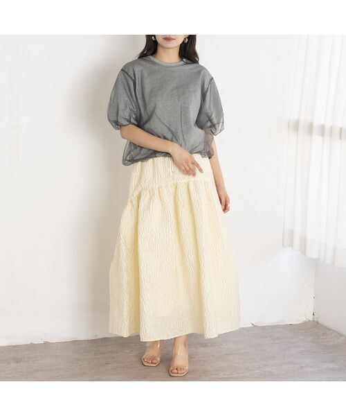 EUCLAID / エウクレイド カットソー | 【雑誌掲載】チュールレイヤードスウェットＴシャツ | 詳細8