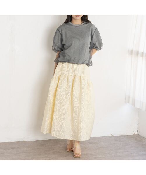 EUCLAID / エウクレイド カットソー | 【雑誌掲載】チュールレイヤードスウェットＴシャツ | 詳細9