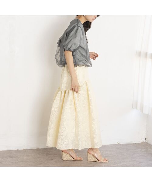 EUCLAID / エウクレイド カットソー | 【雑誌掲載】チュールレイヤードスウェットＴシャツ | 詳細10