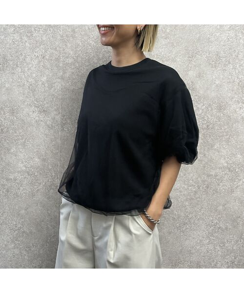 EUCLAID / エウクレイド カットソー | 【雑誌掲載】チュールレイヤードスウェットＴシャツ | 詳細14