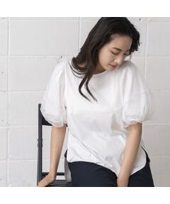 EUCLAID / エウクレイド カットソー | チュールスリーブカットソー