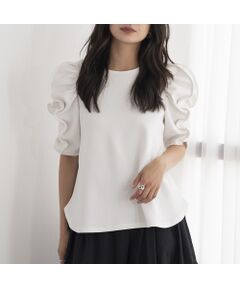 EUCLAID / エウクレイド カットソー | もちもちギャザースリーブカットソー