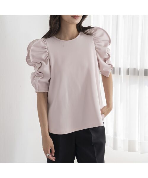 EUCLAID / エウクレイド カットソー | もちもちギャザースリーブカットソー | 詳細1