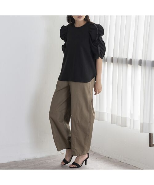 EUCLAID / エウクレイド カットソー | もちもちギャザースリーブカットソー | 詳細14