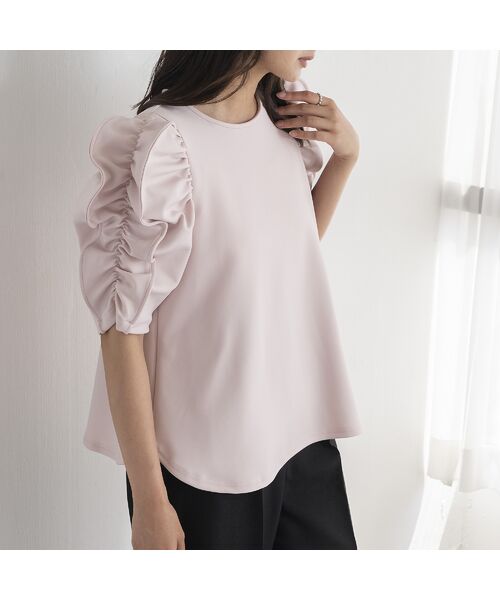 EUCLAID / エウクレイド カットソー | もちもちギャザースリーブカットソー | 詳細2