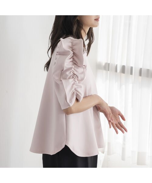 EUCLAID / エウクレイド カットソー | もちもちギャザースリーブカットソー | 詳細3