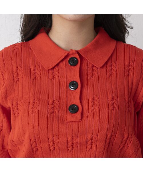 EUCLAID / エウクレイド ニット・セーター | ケーブルポロニット | 詳細2