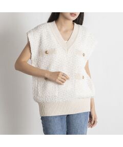 EUCLAID / エウクレイド ベスト | 【雑誌掲載】ペーパーモールニットベスト