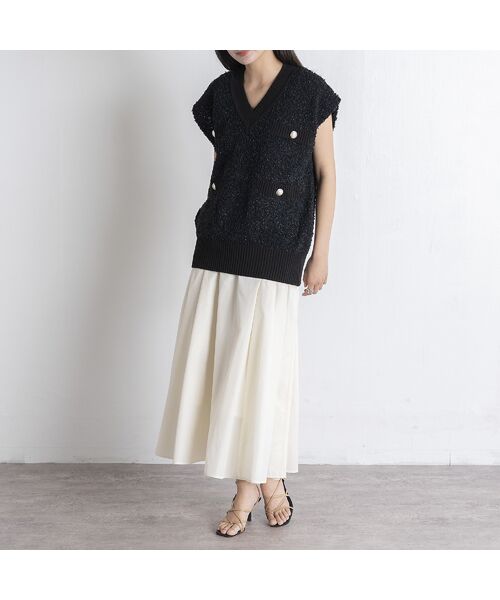 EUCLAID / エウクレイド ベスト | 【雑誌掲載】ペーパーモールニットベスト | 詳細15