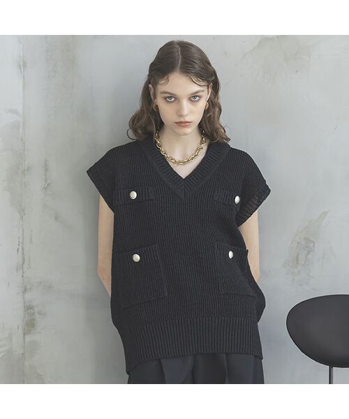 EUCLAID / エウクレイド ベスト | 【雑誌掲載】ペーパーモールニットベスト | 詳細17