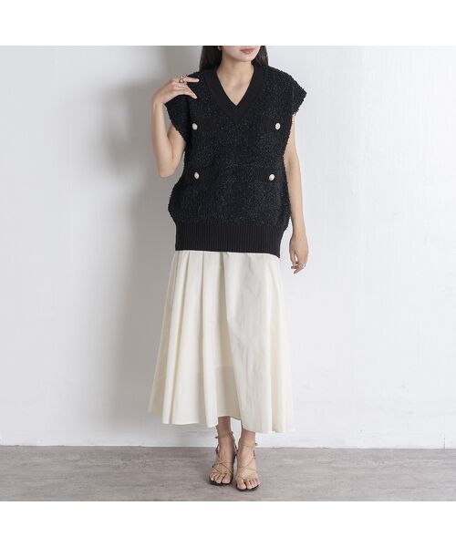 EUCLAID / エウクレイド ベスト | 【雑誌掲載】ペーパーモールニットベスト | 詳細10