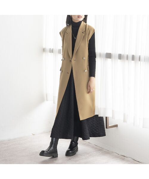 EUCLAID / エウクレイド ベスト | 【雑誌掲載】ダブルボタンロングジレ | 詳細4