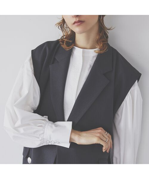 EUCLAID / エウクレイド ベスト | 【雑誌掲載】ダブルボタンロングジレ | 詳細6