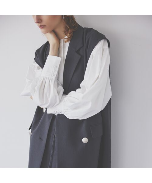 EUCLAID / エウクレイド ベスト | 【雑誌掲載】ダブルボタンロングジレ | 詳細7