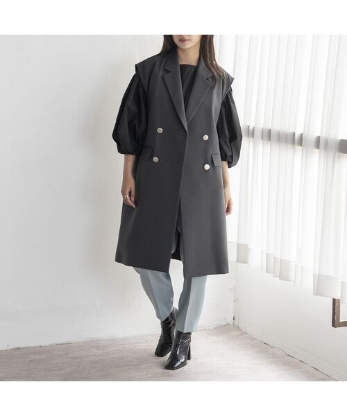 EUCLAID / エウクレイド ベスト | 【雑誌掲載】ダブルボタンロングジレ | 詳細10