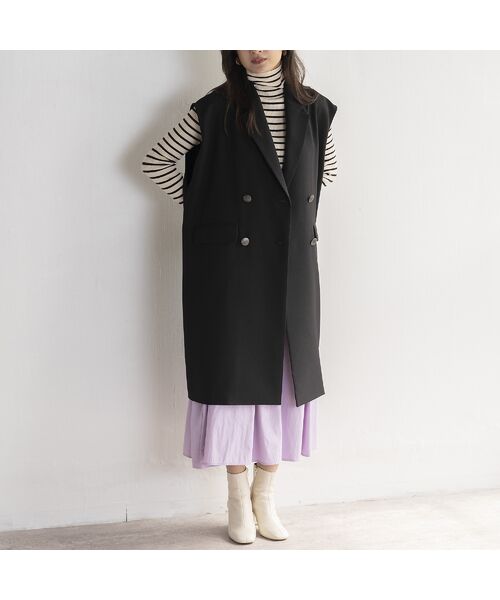 EUCLAID / エウクレイド ベスト | 【雑誌掲載】ダブルボタンロングジレ | 詳細12