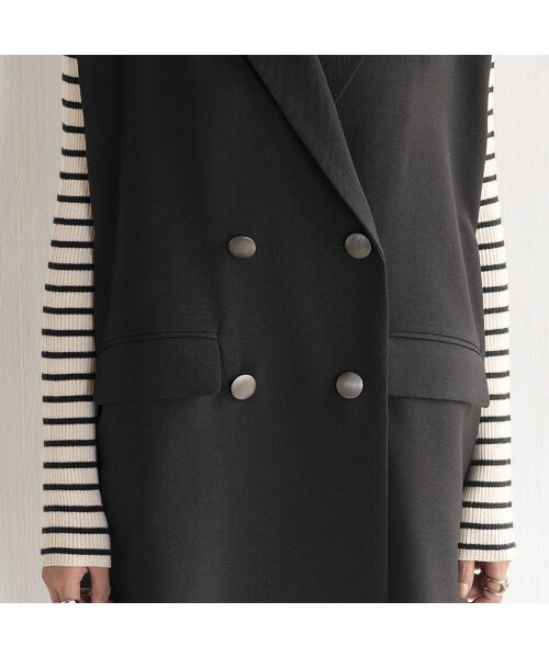 EUCLAID / エウクレイド ベスト | 【雑誌掲載】ダブルボタンロングジレ | 詳細16