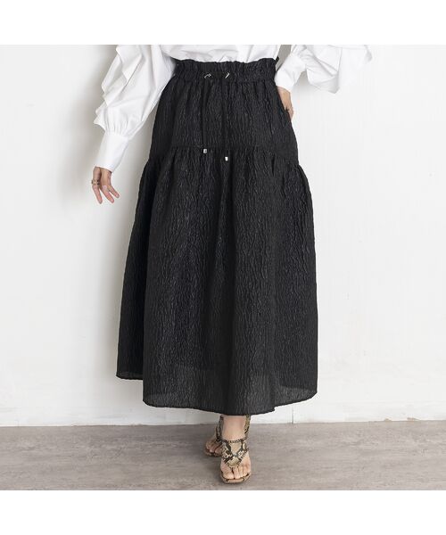 EUCLAID / エウクレイド ミニ・ひざ丈スカート | 【VERY掲載】ふくれジャカードスカート | 詳細1