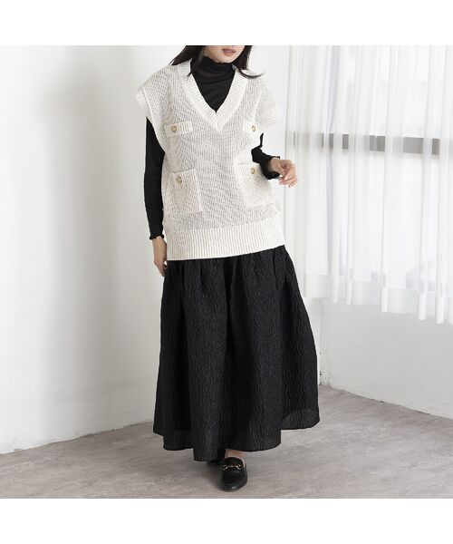 EUCLAID / エウクレイド ミニ・ひざ丈スカート | 【VERY掲載】ふくれジャカードスカート | 詳細11