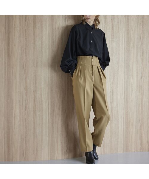 EUCLAID / エウクレイド その他パンツ | 【雑誌掲載】ハイウエストタックパンツ | 詳細1