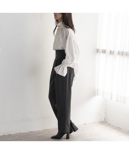 EUCLAID / エウクレイド その他パンツ | 【雑誌掲載】ハイウエストタックパンツ | 詳細8