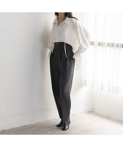 EUCLAID / エウクレイド その他パンツ | 【雑誌掲載】ハイウエストタックパンツ | 詳細10
