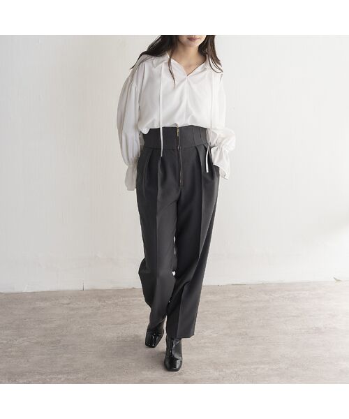 EUCLAID / エウクレイド その他パンツ | 【雑誌掲載】ハイウエストタックパンツ | 詳細11
