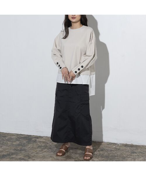 EUCLAID / エウクレイド カットソー | 【雑誌掲載】タックスリーブプルオーバー | 詳細1