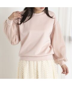 EUCLAID / エウクレイド カットソー | 【雑誌掲載】チュールスリーブプルオーバー