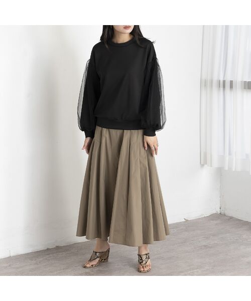 EUCLAID / エウクレイド カットソー | 【雑誌掲載】チュールスリーブプルオーバー | 詳細11