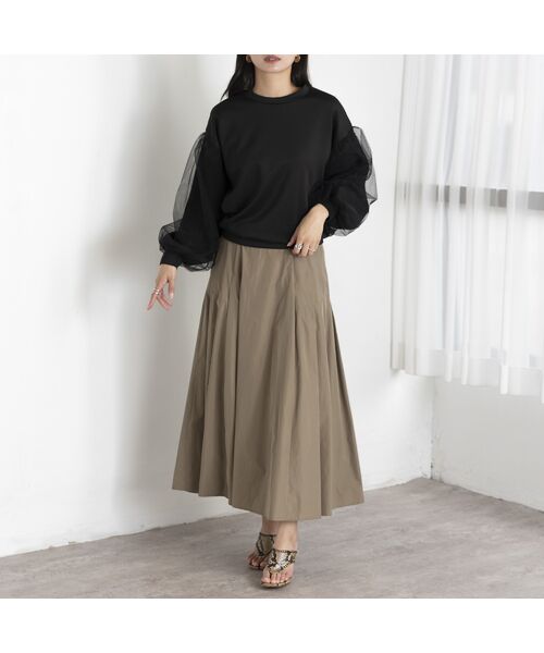 EUCLAID / エウクレイド カットソー | 【雑誌掲載】チュールスリーブプルオーバー | 詳細12