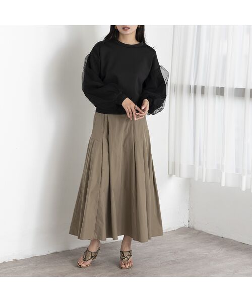 EUCLAID / エウクレイド カットソー | 【雑誌掲載】チュールスリーブプルオーバー | 詳細13