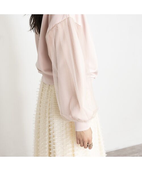 EUCLAID / エウクレイド カットソー | 【雑誌掲載】チュールスリーブプルオーバー | 詳細17
