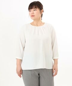 eur3 / エウルキューブ シャツ・ブラウス | 【大きいサイズ/11号サイズあり】ギャザーブラウス