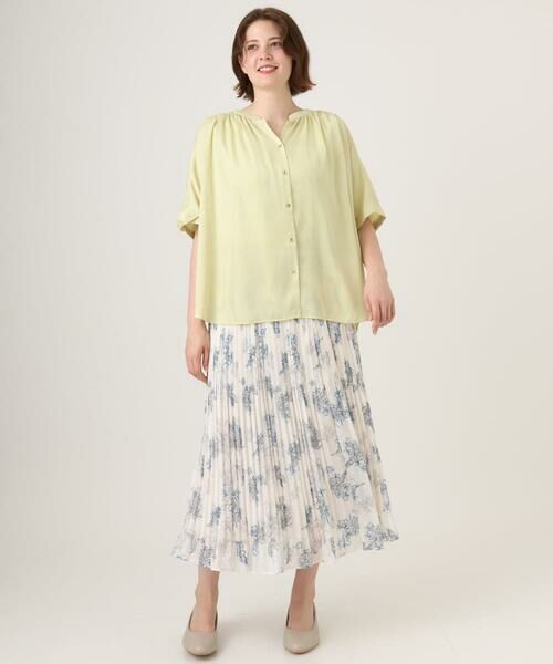 eur3 / エウルキューブ シャツ・ブラウス | 【大きいサイズ/a.v.v×eur3】【接触冷感/UVカット】サテンギャザーブラウス | 詳細10