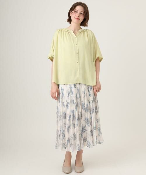 eur3 / エウルキューブ シャツ・ブラウス | 【大きいサイズ/a.v.v×eur3】【接触冷感/UVカット】サテンギャザーブラウス | 詳細9