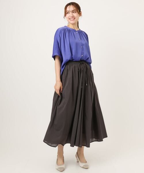 eur3 / エウルキューブ シャツ・ブラウス | 【大きいサイズ/a.v.v×eur3】【接触冷感/UVカット】サテンギャザーブラウス | 詳細30