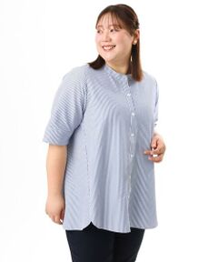 eur3 / エウルキューブ シャツ・ブラウス | 【大きいサイズ】サッカーストライプブラウス
