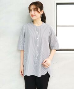 eur3 / エウルキューブ シャツ・ブラウス | 【大きいサイズ】サッカーストライプブラウス