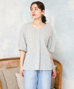 eur3 / エウルキューブ シャツ・ブラウス | 【大きいサイズ】エンボスドットブラウス