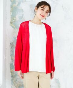 eur3 / エウルキューブ カーディガン・ボレロ | 【大きいサイズ】鹿の子8分袖カーディガン