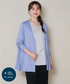 eur3 / エウルキューブ カーディガン・ボレロ | 【大きいサイズ/接触冷感/UVカット】Aライン長袖カーディガン