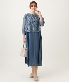 eur3 / エウルキューブ ロング・マキシ丈ワンピース | 【大きいサイズ】2wayレースボレロセットワンピース