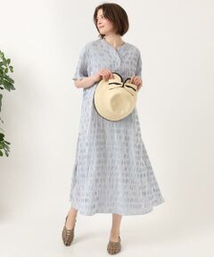 eur3 / エウルキューブ ロング・マキシ丈ワンピース | 【大きいサイズ】ドロップショルダーストライプワンピース