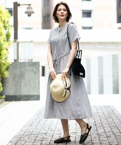 eur3 / エウルキューブ ロング・マキシ丈ワンピース | 【大きいサイズ/a.v.v×eur3】ピンタックワンピース