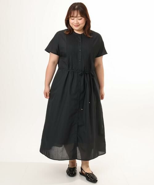 eur3 / エウルキューブ ロング・マキシ丈ワンピース | 【大きいサイズ/a.v.v×eur3】ピンタックワンピース | 詳細16