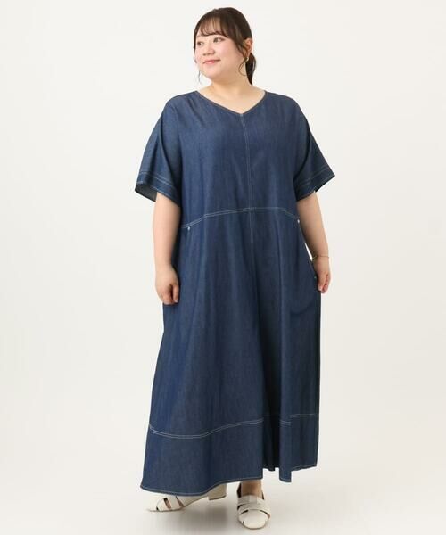 eur3 / エウルキューブ ロング・マキシ丈ワンピース | 【大きいサイズ】デニムワンピース | 詳細14
